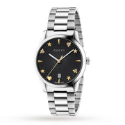  Shop Authentic Gucci G Timeless Black Dial Silver Steel Strap Watch For Women - YA1264029A - Luxxuri