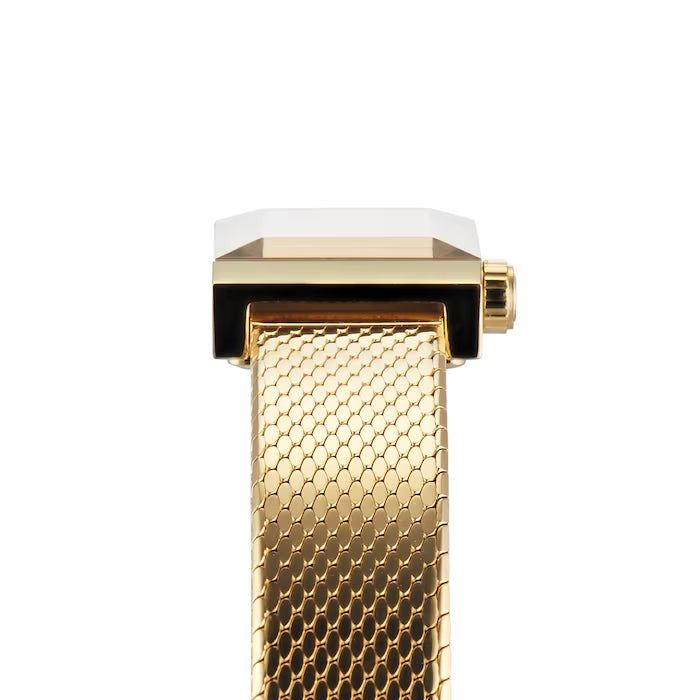  Shop Authentic Gucci G Frame Quartz Diamonds White Red Blue Dial Gold Mesh Bracelet Watch For Women - YA147511 - Luxxuri