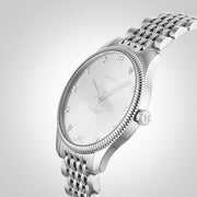  Shop Authentic Gucci G Timeless Quartz Silver Dial Silver Steel Strap Watch For Women - YA1264153 - Luxxuri