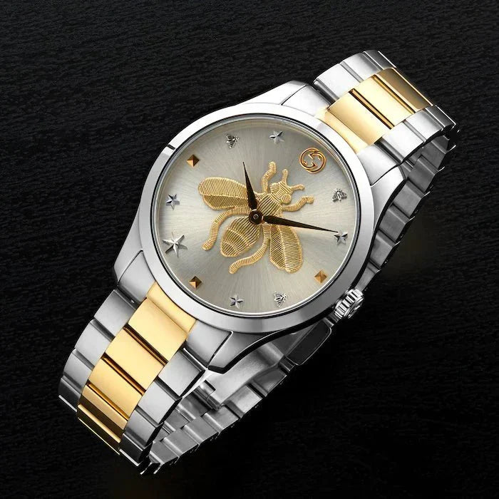  Shop Authentic Gucci G Timeless Silver Dial Two Tone Steel Strap Watch For Women - YA1264131 - Luxxuri