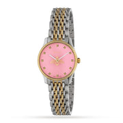  Shop Authentic Gucci G Timeless Quartz Pink Dial Two Tone Steel Strap Watch For Women - YA1265030 - Luxxuri