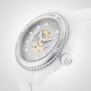 Shop Authentic Gucci Dive Automatic Transparent Dial White Rubber Strap Watch For Men - YA136343 - Luxxuri