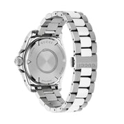  Shop Authentic Gucci Dive Automatic 18K Gold Silver Dial Silver Steel Strap Watch for Men - YA136357 - Luxxuri