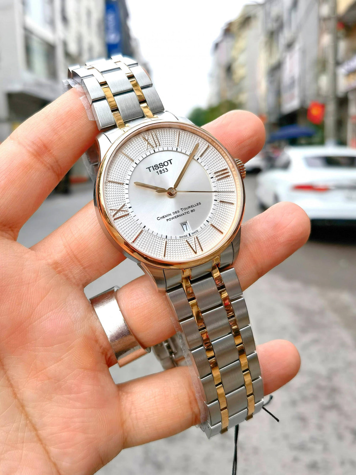  Shop Authentic Tissot Chemin des Tourelles Powermatic 80 Silver Dial Two Tone Steel Strap Watch for Men - T099.407.22.038.02 - Luxxuri