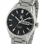  Shop Authentic Tag Heuer Carrera Calibre 5 Automatic Black Dial Silver Steel Strap Watch for Men - WAR201A.BA0723 - Luxxuri