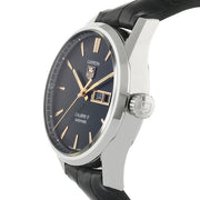  Shop Authentic Tag Heuer Carrera Calibre 5 Automatic Black Dial Black Leather Strap Watch for Men - WAR201C.FC6266 - Luxxuri