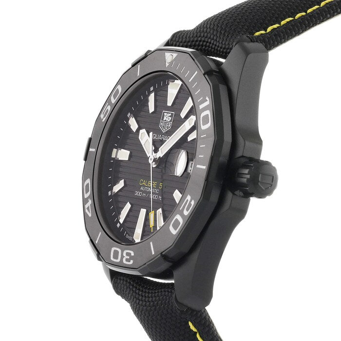  Shop Authentic Tag Heuer Aquaracer Calibre 5 Automatic Black Dial Black Nylon Strap Watch for Men - WAY218A.FC6362 - Luxxuri
