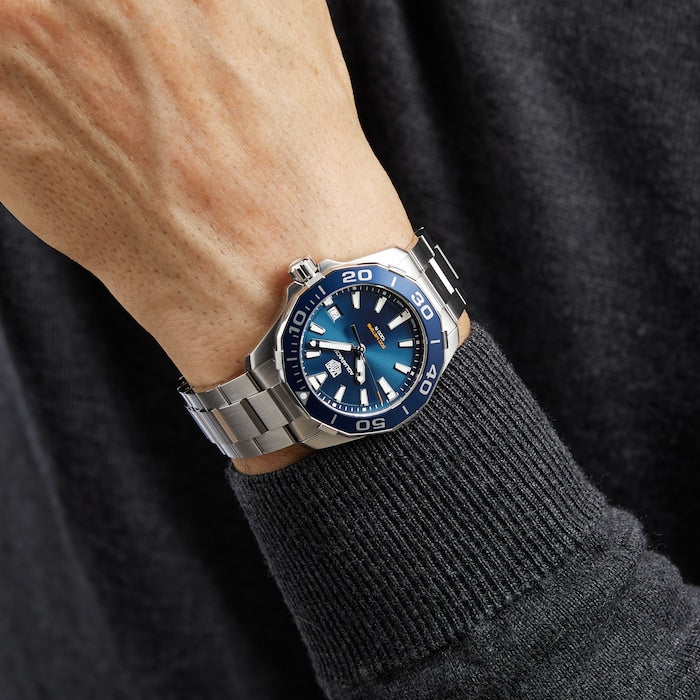 Shop Authentic Tag Heuer Aquaracer Blue Dial Watch for Men - WAY111C.BA0928 - Luxxuri