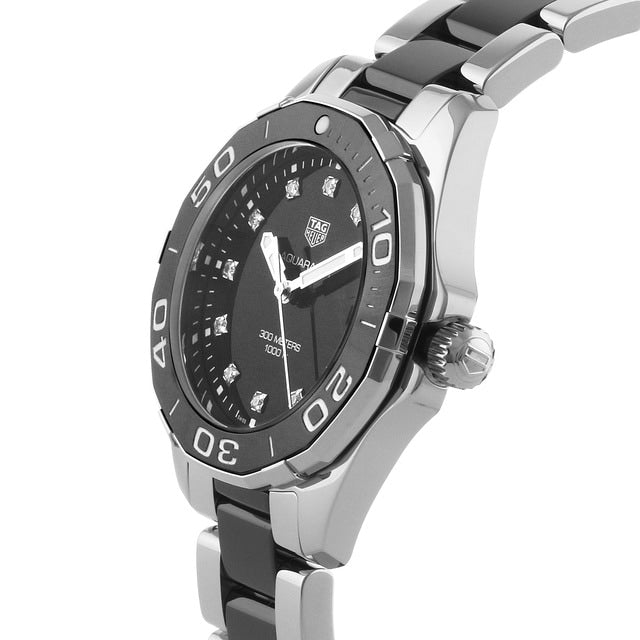  Shop Authentic Tag Heuer Aquaracer Quartz Black Dial Two Tone Steel Strap Watch for Women - WAY131C.BA0913 - Luxxuri