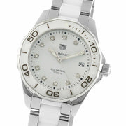  Shop Authentic Tag Heuer Aquaracer Diamonds White Dial Two Tone Steel Strap Watch for Women - WAY131D.BA0914 - Luxxuri