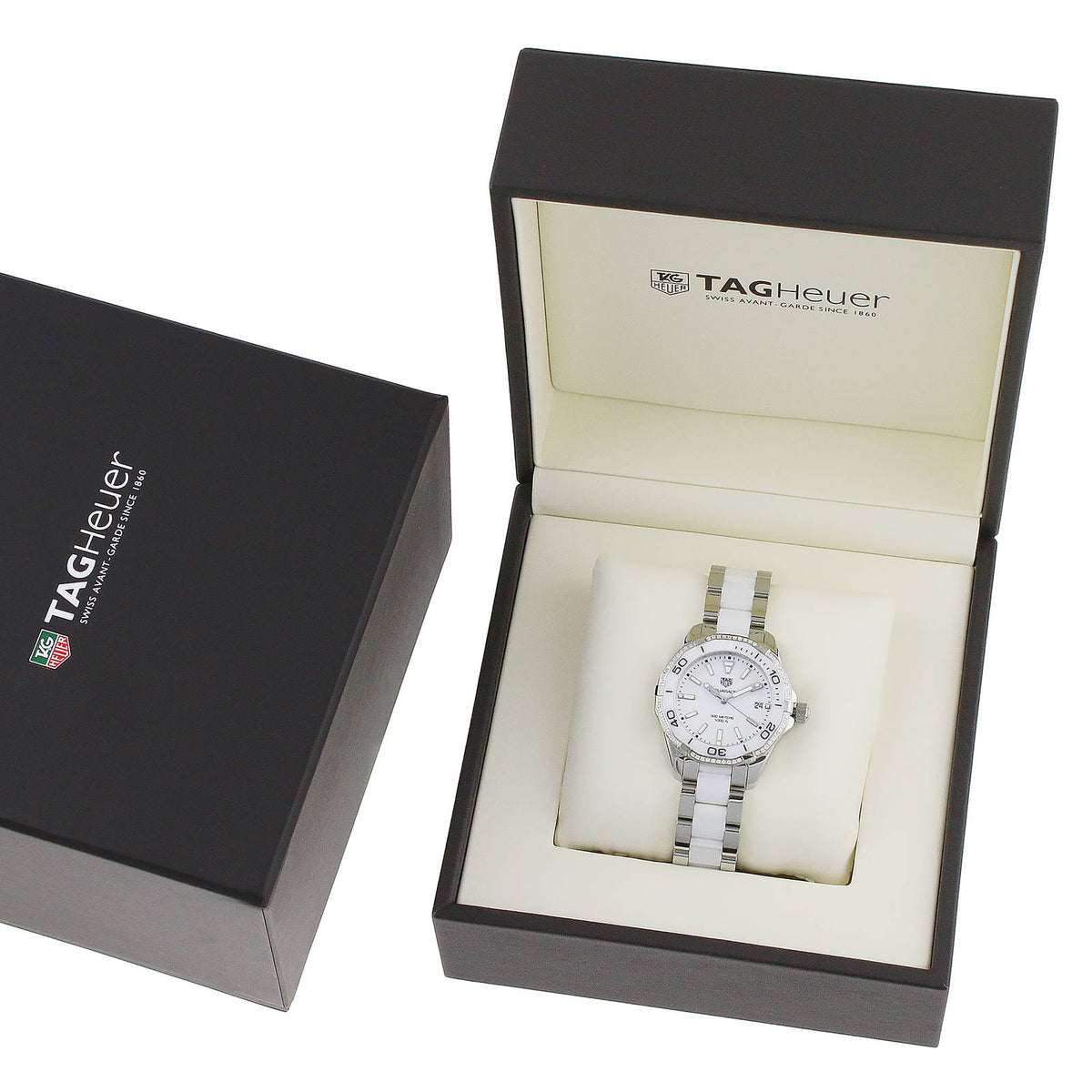  Shop Authentic Tag Heuer Aquaracer Diamonds White Dial Two Tone Steel Strap Watch for Women - WAY131H.BA0914 - Luxxuri