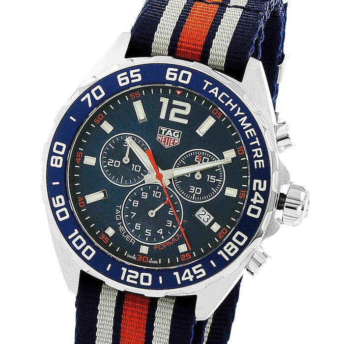  Shop Authentic Tag Heuer Formula 1 Chronograph 43mm Blue Dial NATO Strap Watch for Men - CAZ1014.FC8196 - Luxxuri