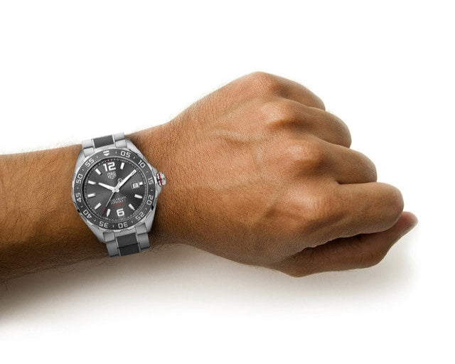  Shop Authentic Tag Heuer Formula 1 Calibre 5 Anthracite Dial Two Tone Steel Strap Watch for Men - WAZ2011.BA0843 - Luxxuri