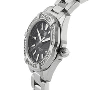  Shop Authentic Tag Heuer Aquaracer Quartz Diamonds Black Dial Silver Steel Strap Watch for Women - WAY131P.BA0748 - Luxxuri
