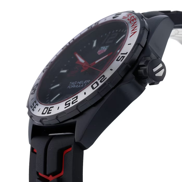  Shop Authentic Tag Heuer Formula 1 Senna Special Edition Black Dial Two Tone Rubber Strap Watch for Men - WAZ1014.FT8027 - Luxxuri