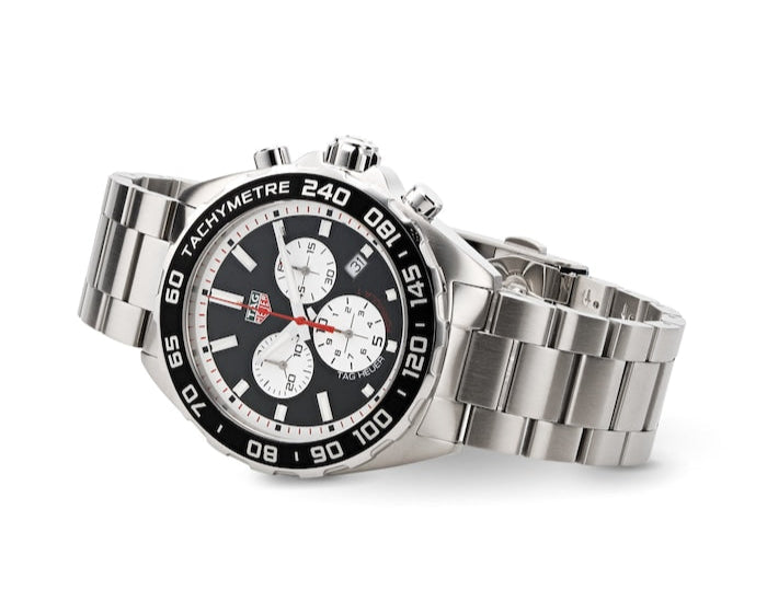  Shop Authentic Tag Heuer Formula 1 Chronograph Black Dial Silver Steel Strap Watch for Men - CAZ101E.BA0842 - Luxxuri