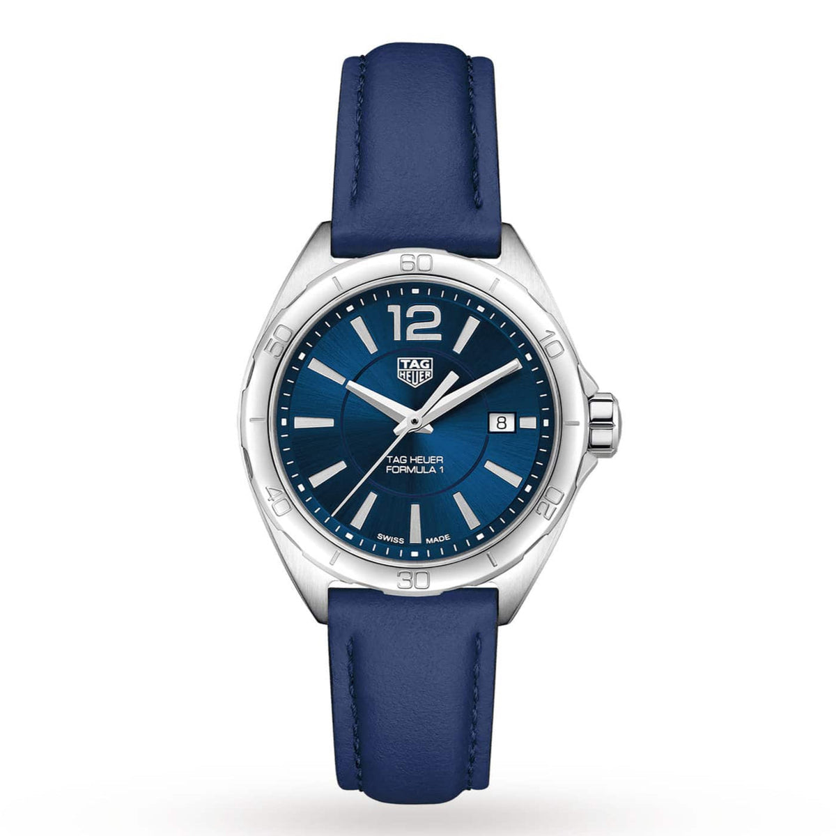  Shop Authentic Tag Heuer Formula 1 Quartz Blue Dial Blue Leather Strap Watch for Women - WBJ1412.FC8233 - Luxxuri