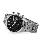  Shop Authentic Tag Heuer Carrera Automatic Chronograph Black Dial Silver Steel Strap Watch for Men - CBK2110.BA0715 - Luxxuri