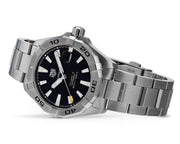  Shop Authentic Tag Heuer Aquaracer Automatic Caliber 5 Black Dial Silver Steel Strap Watch for Men - WBD2110.BA0928 - Luxxuri