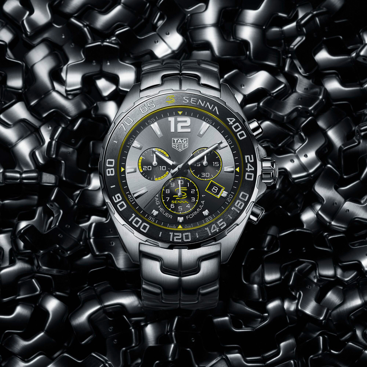  Shop Authentic Tag Heuer Formula 1 Ayrton Senna Special Edition Grey Dial Silver Steel Strap Watch for Men - CAZ101AF.BA0637 - Luxxuri