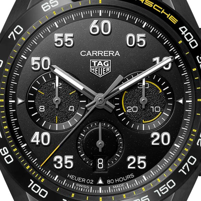  Shop Authentic Tag Heuer Carrera x Porsche Automatic Chronograph Black Dial Black Nylon Strap Watch for Men - CBN2A1H.FC6512 - Luxxuri