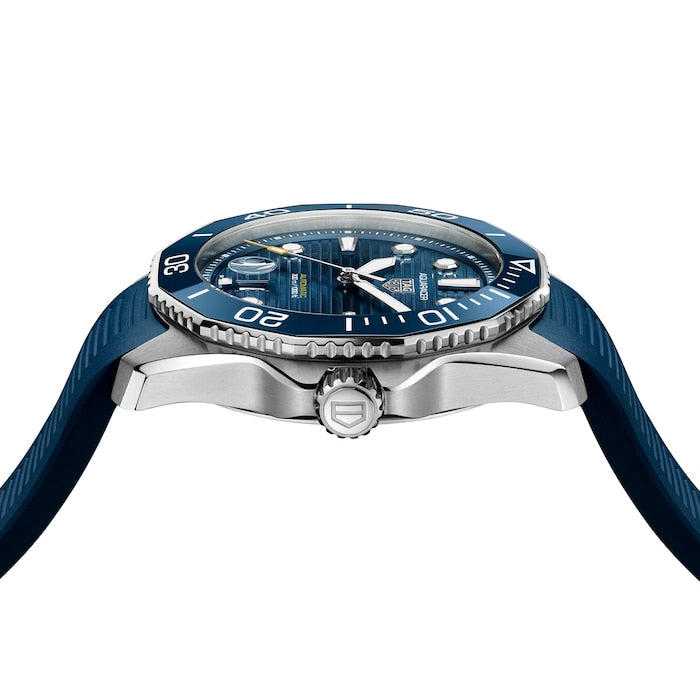  Shop Authentic Tag Heuer Aquaracer Professional 300 Automatic Blue Dial Blue Rubber Strap Watch for Men - WBP201B.FT6198 - Luxxuri