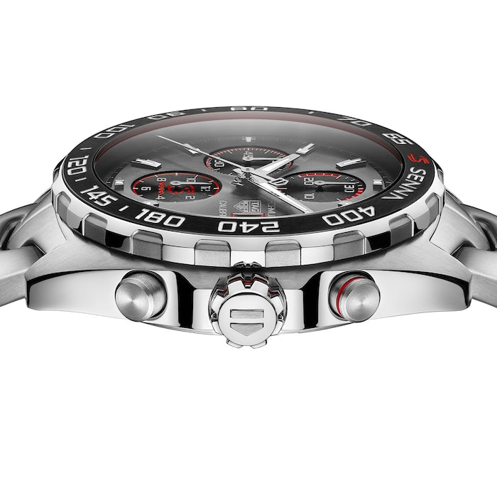  Shop Authentic Tag Heuer Formula 1 Chronograph Senna Grey Dial Silver Steel Strap Watch for Men - CAZ201D.BA0633 - Luxxuri