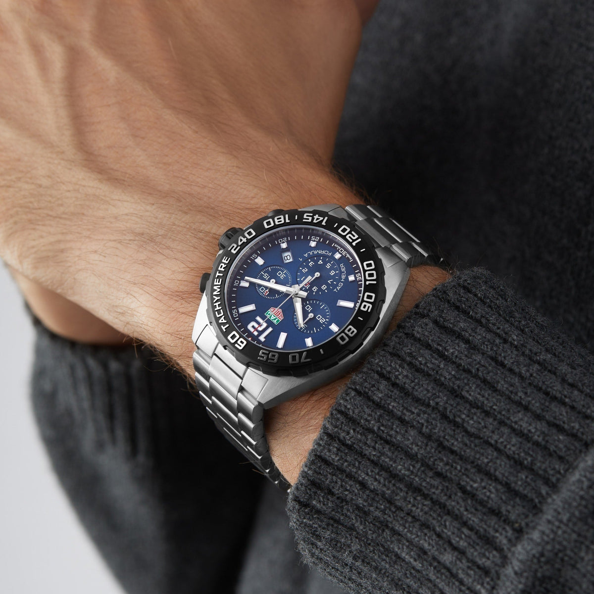  Shop Authentic Tag Heuer Formula 1 Chronograph Blue Dial Silver Steel Strap Watch for Men - CAZ101AV.BA0842 - Luxxuri