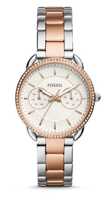  Shop Authentic Fossil Tailor White Dial Two Tone Steel Strap Watch for Women - ES4396 - Luxxuri