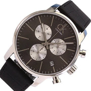  Shop Authentic Calvin Klein City Chronograph Black Dial Black Leather Strap Watch for Men - K2G271CX - Luxxuri