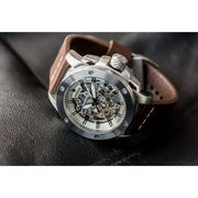  Shop Authentic Fossil Modern Machine Automatic Skeleton White Dial Brown Leather Strap Watch for Women - ME3083 - Luxxuri