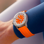  Shop Authentic Breitling Superocean Automatic 36 Orange Dial Orange Rubber Strap Watch for Men - A17377211O1S1 - Luxxuri