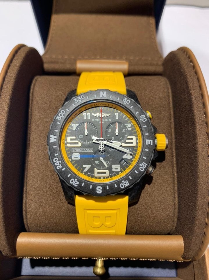  Shop Authentic Breitling Endurance Pro Black Dial Yellow Rubber Strap Watch for Men - X82310A41B1S1 - Luxxuri