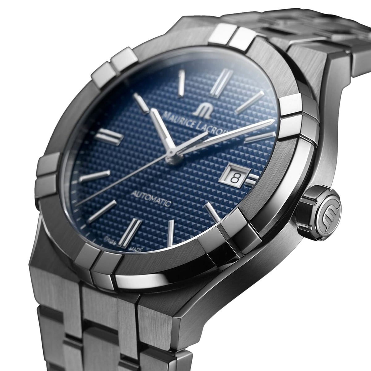  Shop Authentic Maurice Lacroix Aikon Automatic Blue Dial Silver Steel Strap Watch For Men - AI6008-SS002-430-1 - Luxxuri