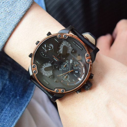  Shop Authentic Diesel Mr Daddy 2.0 Chronograph Black Dial Black Steel Strap Watch For Men - DZ7400 - Luxxuri