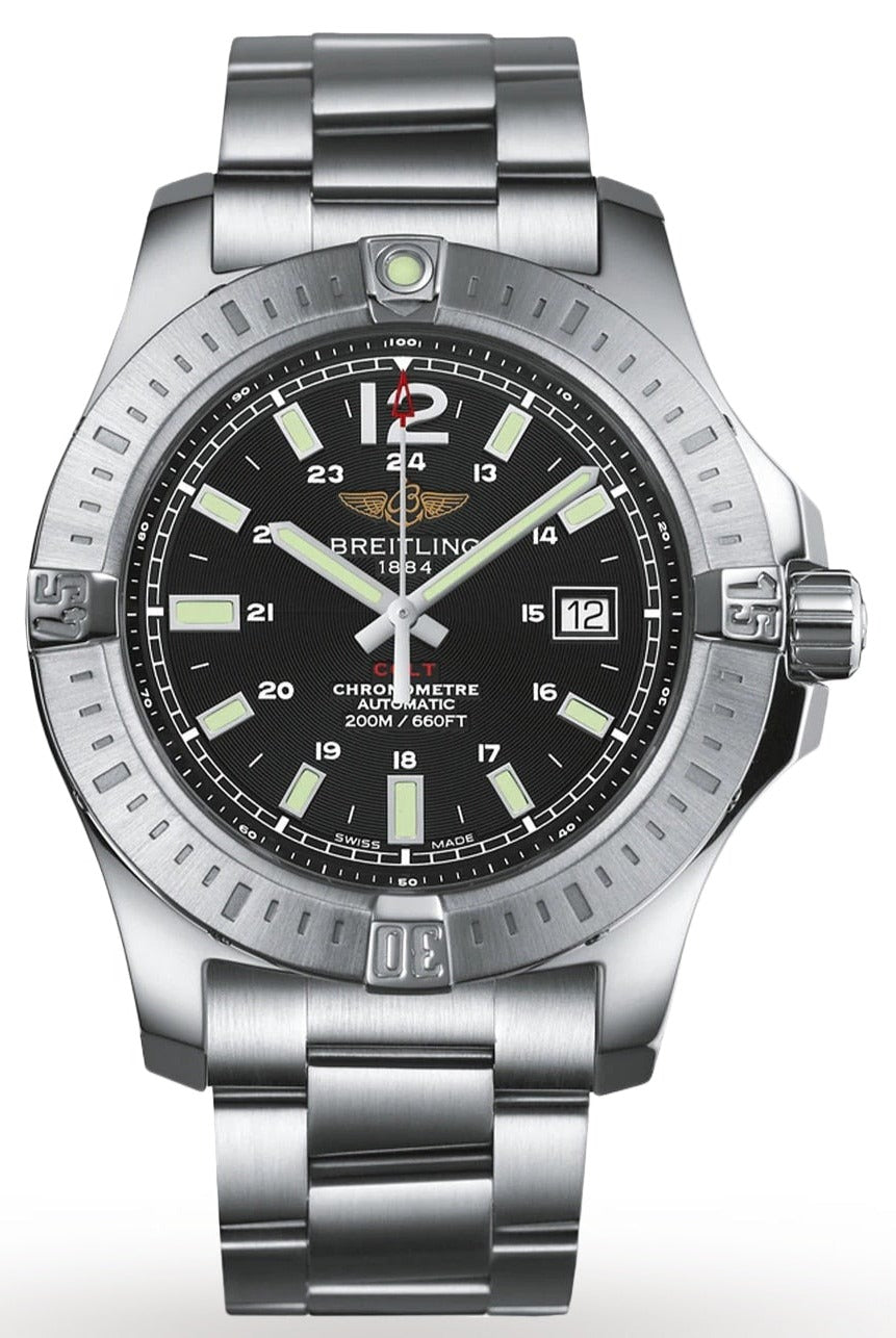 Shop Authentic Breitling Colt Automatic 44mm Black Dial Stainless Steel Mens Watch - A1738811/BD44/173A - Luxxuri
