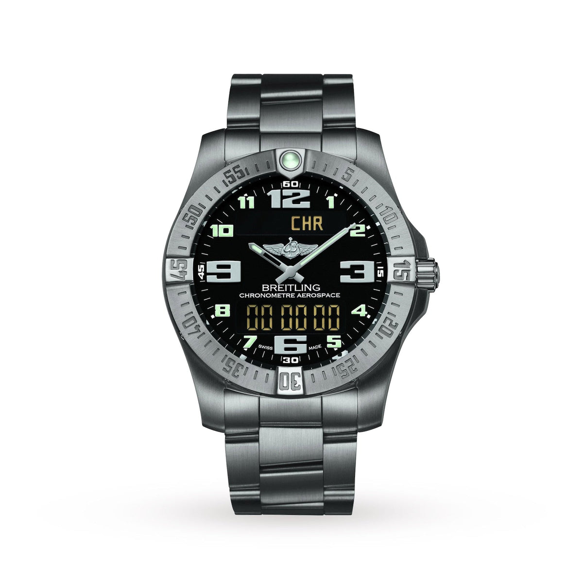  Shop Authentic Breitling Aerospace Evo Black Dial Silver Steel Strap Watch for Men - E79363101B1E1 - Luxxuri