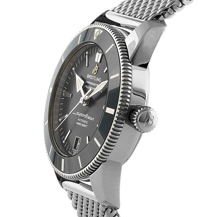  Shop Authentic Breitling Superocean Heritage B20 Automatic 42 Black Dial Silver Mesh Bracelet Watch for Men - AB2010121B1A1 - Luxxuri