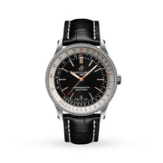  Shop Authentic Breitling Navitimer 1 Automatic 41mm Black Dial Black Leather Strap Mens Watch - A17326211B1P1 - Luxxuri