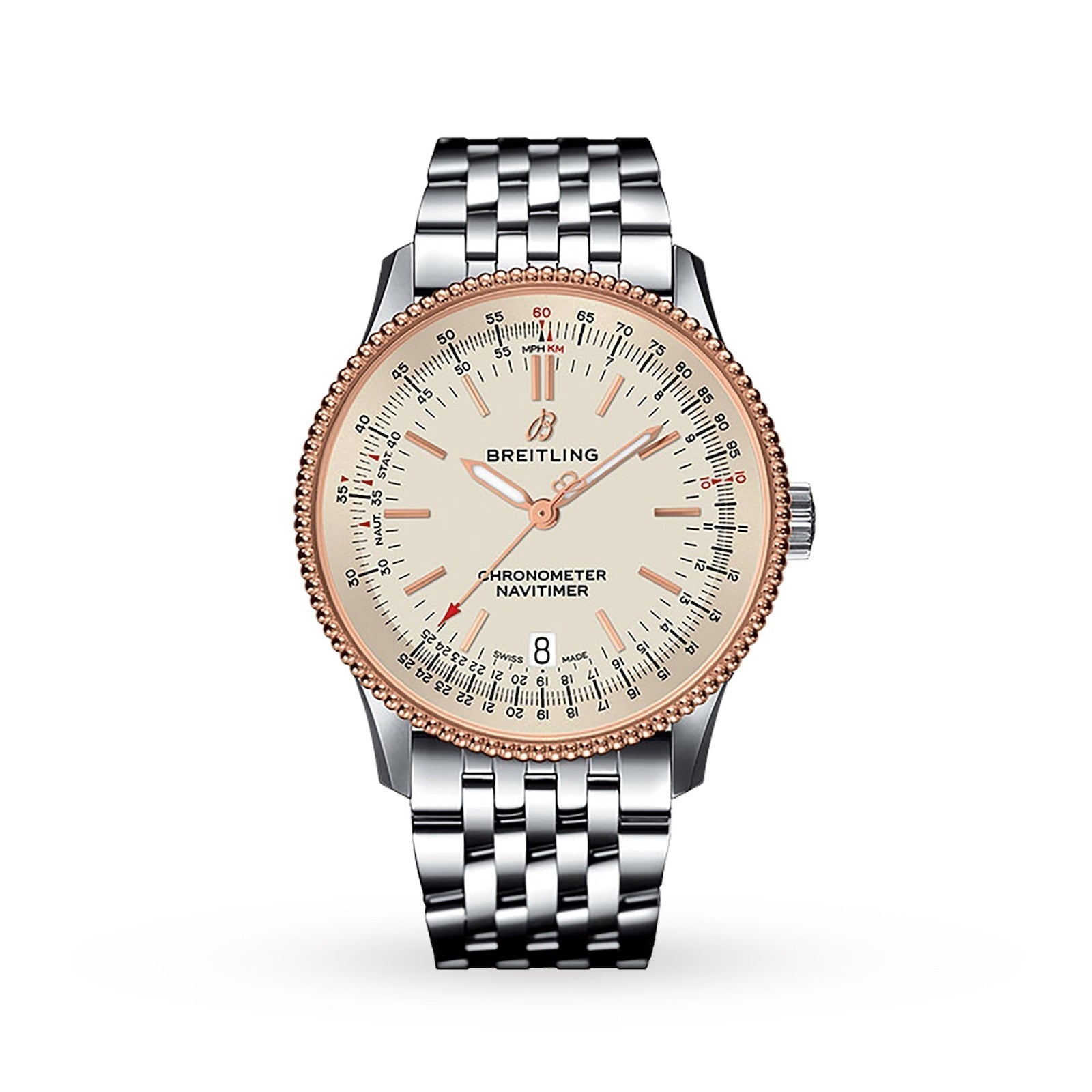  Shop Authentic Breitling Navitimer Automatic 38mm Stainless Steel Mens Watch - A17325211G1A1 - Luxxuri