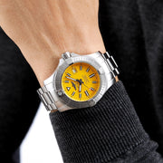  Shop Authentic Breitling Avenger Automatic 45mm Seawolf Yellow Dial Silver Steel Strap Strap Watch for Men - A17319101/1A1 - Luxxuri