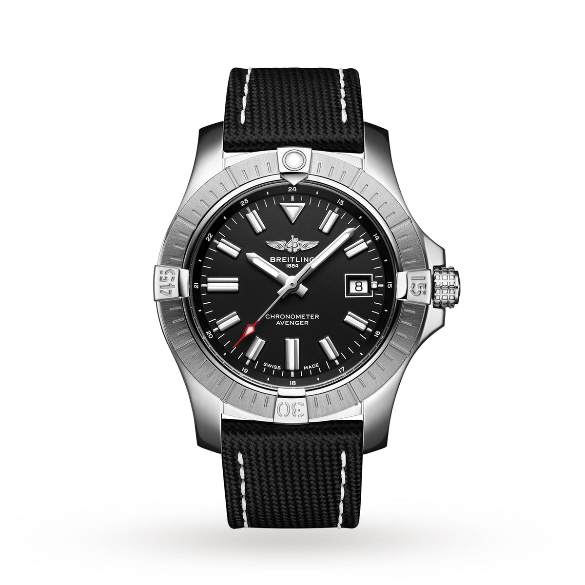  Shop Authentic Breitling Avenger Automatic 43mm Black Dial Black Nylon Strap Watch for Men - A17318101B1X2 - Luxxuri