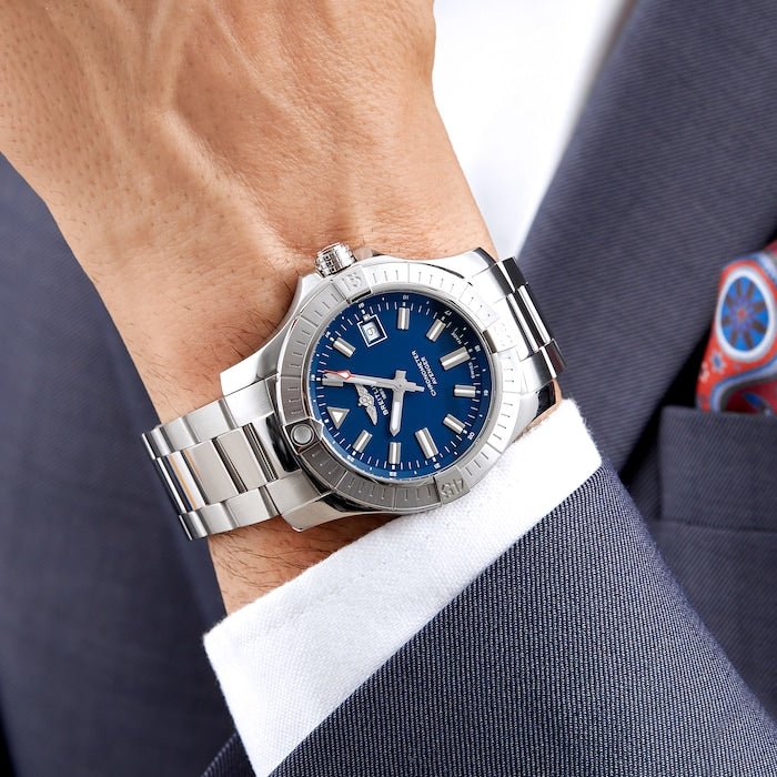  Shop Authentic Breitling Avenger Automatic 43mm Blue Dial Silver Steel Strap Watch for Men - A17318101C1A1 - Luxxuri