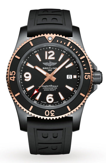  Shop Authentic Breitling Superocean Automatic 46mm Black Dial Black Rubber Strap Watch for Men - U17368221B1S1 - Luxxuri