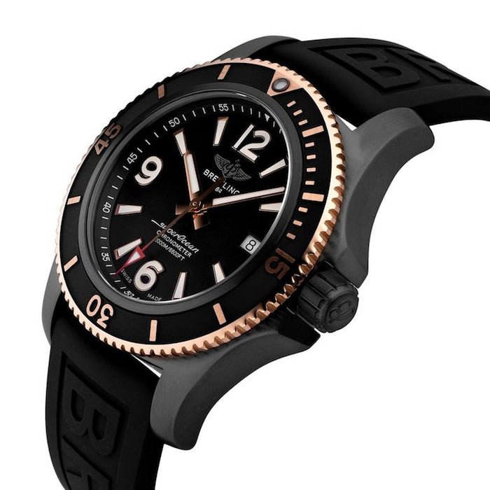  Shop Authentic Breitling Superocean Automatic 46mm Black Dial Black Rubber Strap Watch for Men - U17368221B1S1 - Luxxuri