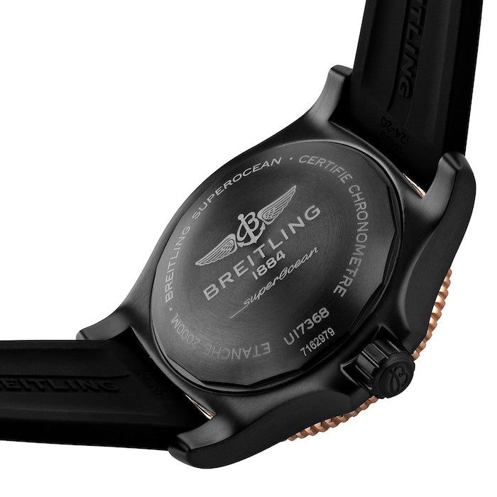  Shop Authentic Breitling Superocean Automatic 46mm Black Dial Black Rubber Strap Watch for Men - U17368221B1S1 - Luxxuri