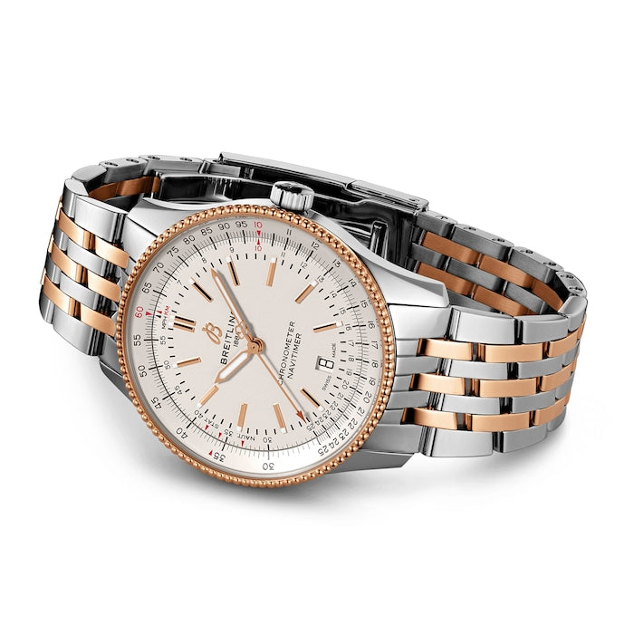  Shop Authentic Breitling Navitimer Automatic 41 White Dial Two Tone Steel Strap Watch for Men - U17326211G1U1 - Luxxuri