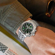  Shop Authentic Breitling Chronomat B01 42mm Green Dial Silver Steel Strap Watch for Men - AB01343A1L1A1 - Luxxuri