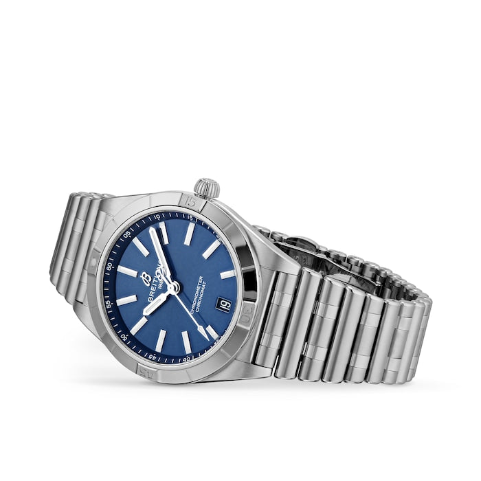  Shop Authentic Breitling Chronomat Automatic 36 Blue Dial Silver Steel Strap Watch for Women - A10380101C1A1 - Luxxuri