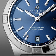  Shop Authentic Breitling Chronomat Automatic 36 Blue Dial Silver Steel Strap Watch for Women - A10380101C1A1 - Luxxuri